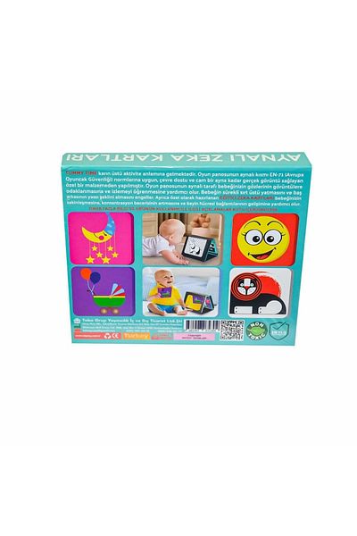 Angoravi 2304 Tummy Time Mirrored Intelligence Card - Diy Toy