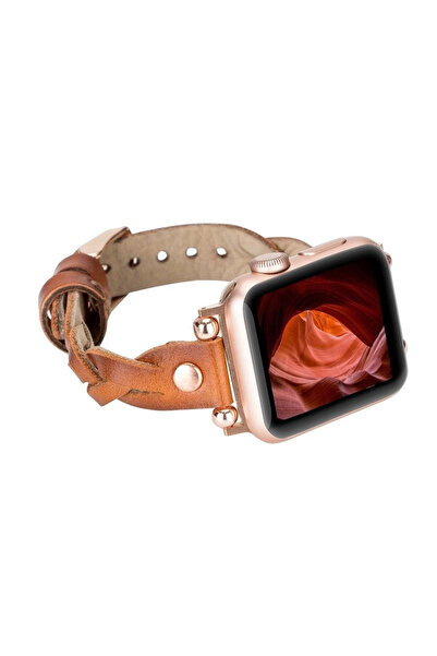 Genel Markalar Apple Watch Uyumlu Deri Kordon Wanda 38-40-41mm RT RST2E