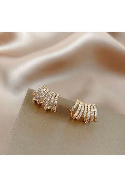 Accessories Vanilla Avenue Stylish Sparkle Hoop Rhinestone Elegant Daily Use Women's Earrings