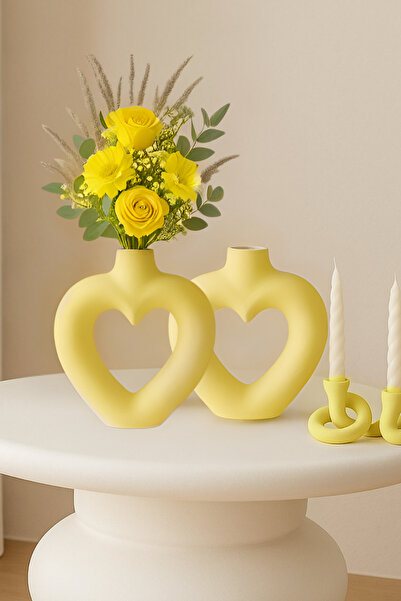 Minima Art Studio Kalp 2’li Bohem 16 cm Vazo Pinterest Pampas Vazosu Dekorati...