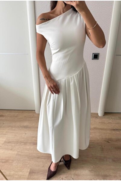 JaMolls kayık yaka bele oturan muadil tasarım pinterest uzun asimetrik açılan etek midi boy pinterest elbise