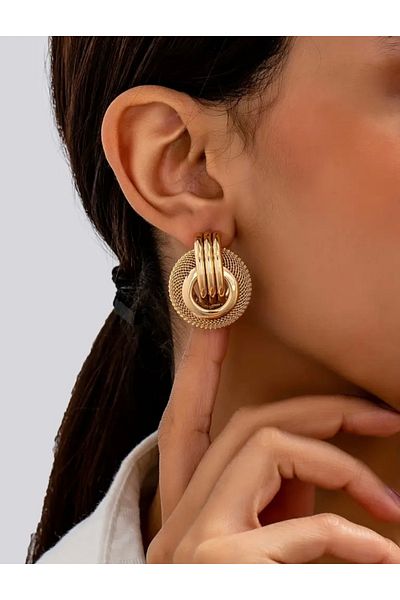 Accessories Vanilla Avenue Gold-Tone Hoop Dangle Everyday Wear Earrings for Women