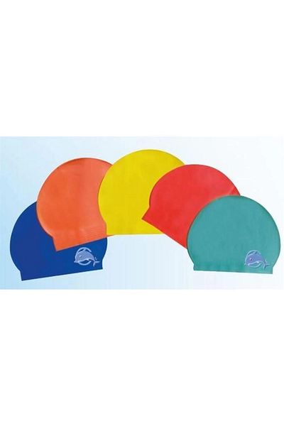 LiderGlobal T 708602   Solid Color Silicone Swimming Cap in Bag