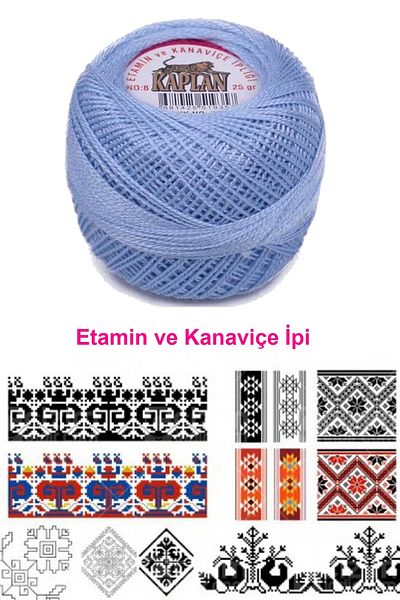 PRATİKOBA Tiger Etamine and Cross Stitch Rope No. 8 Code/Color: 799 - Royaleks