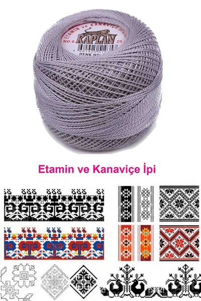 PRATİKOBA Tiger Etamine and Cross Stitch Lanyard No. 8 Code/Color: 316 - Royaleks