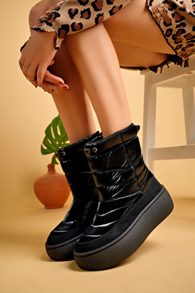 uway Αδιάβροχα γυναικεία μποτάκια χιονιού με γούνα στο εσωτερικό