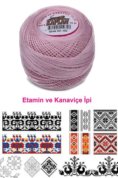 PRATİKOBA Tiger Etamine and Cross Stitch Lanyard No. 8 Code/Color: 203 - Royaleks