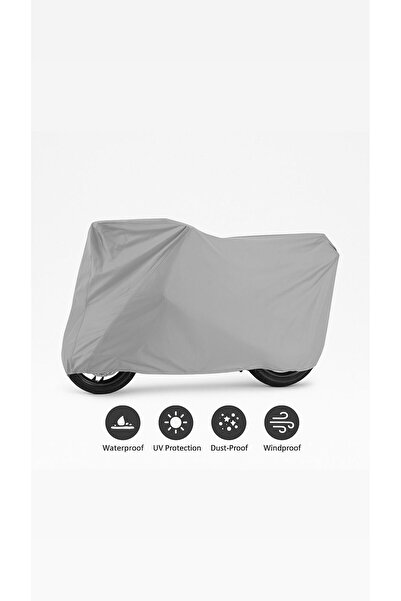 Moonrider Mondial wing 50 cc su geçirmez motosiklet branda kalın kumaş topcase çanta motor branda gri