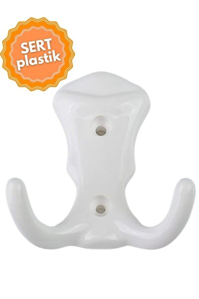 KOÇSAN Defne Plastik Beyaz Askı, Lüks Vestiyer Askısı, Dolap Askılık, Duvar A...