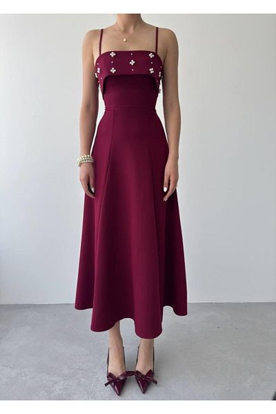 modaserdem Acco stone detailed dress
