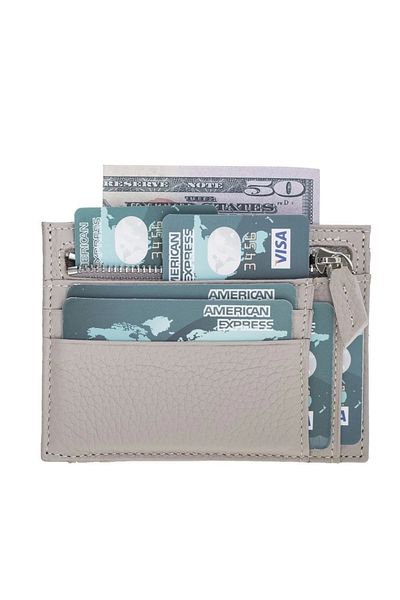 gizmurstore Zip Leather Zippered Card Holder Zpch Erc3 Beige