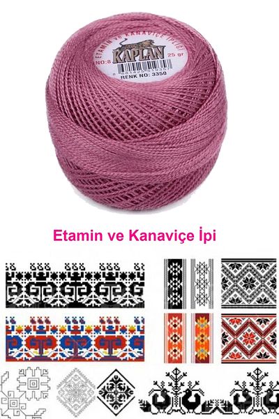 PRATİKOBA Tiger Etamine and Cross Stitch Lanyard No. 8 Code/Color: 3350 - Royaleks