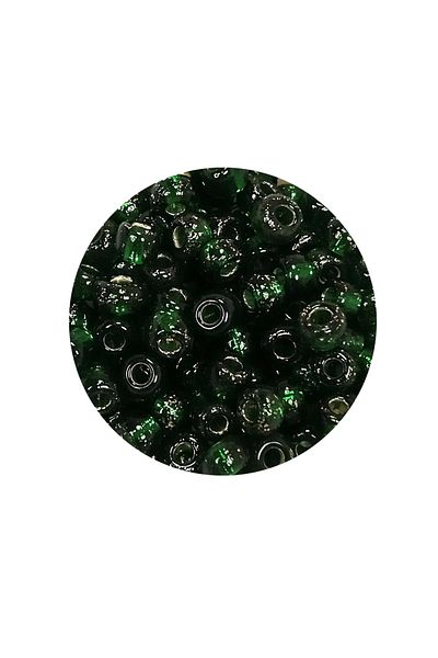 PRATİKOBA Bulky Glass Sand Beads Big Size (6/0) 4 mm - 20 Grams - Transparent Dark Green - Bnc100