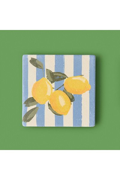 MATMEL Lime Striped Coaster - Colorful - 10 cm