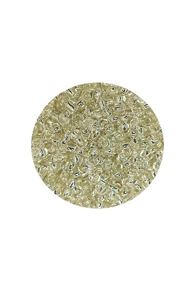 PRATİKOBA Bulky Glass Sand Beads (11/0) 2 mm - 60 Grams - Transparent White - Bnc053
