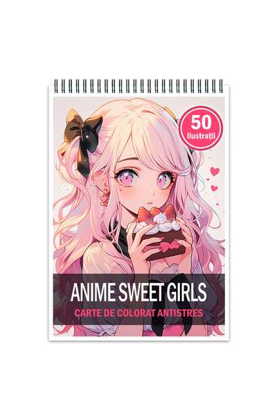 Legendary Gifts Carte de colorat pentruantistres, 50 de ilustratii, Anime Swe...