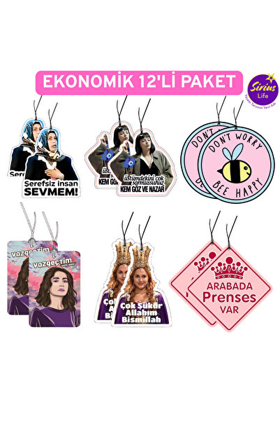 siriuslife Ekonomik 12'Li Karışık Aşko Kuşko Görselli Karışık Oto Araba Araç ...