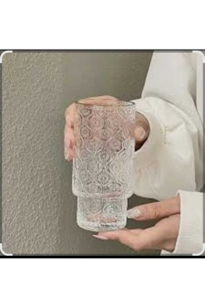 ORTAKÖY CENNETİ New Concept 4-Piece Soft Drink Espresso Soft Drink Cup 330 Cc 14 cm Length 7 cm Mouth Size