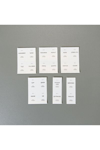 MATMEL Workshop Model Candy 20 Jar Label - White / Black