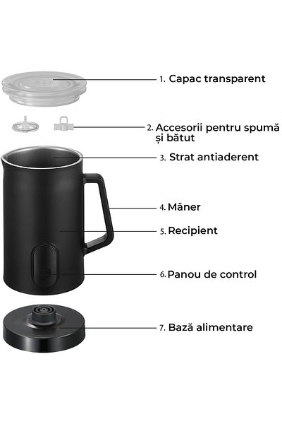 Bukate Bukate® Cold or Hot Milk Frothing Machine Cappuccino, Hot Chocolate with Milk