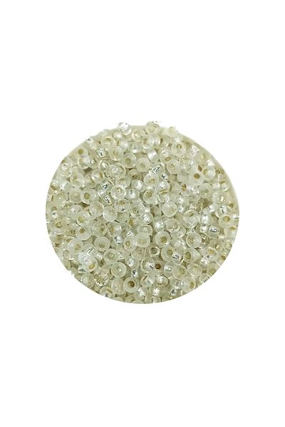 PRATİKOBA Bulk glass sand beads (11/0) 2 mm - 60 grams - transparent - bnc069