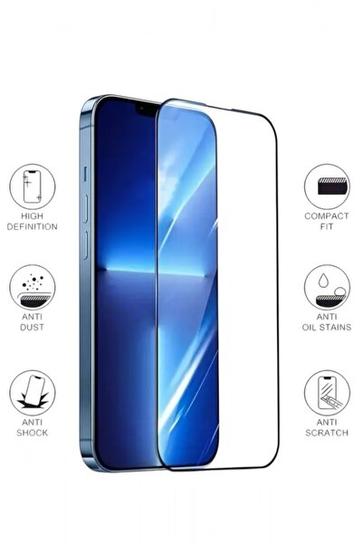 ProNorth IPhone 16 Uyumlu Tam Kapatan Temperli Cam Ekran Koruyucu Kırılmaz Cam