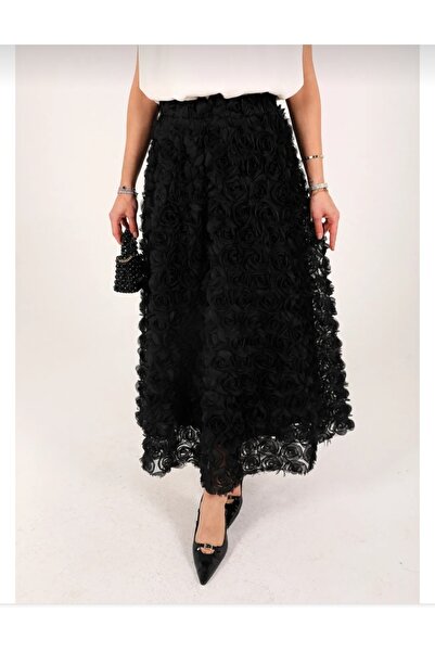 MissPul Fusta cu trandafiri negre