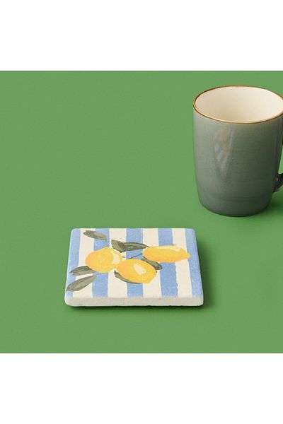 MATMEL Lime Striped Coaster - Colorful - 10 cm