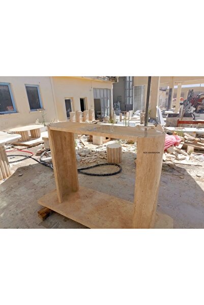 Dekor YARIM AY AYAK DOĞAL TRAVERTEN DRESUAR