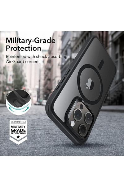ESR Case for iPhone 15 Pro - ESR Classic Hybrid HaloLock - Clear Black