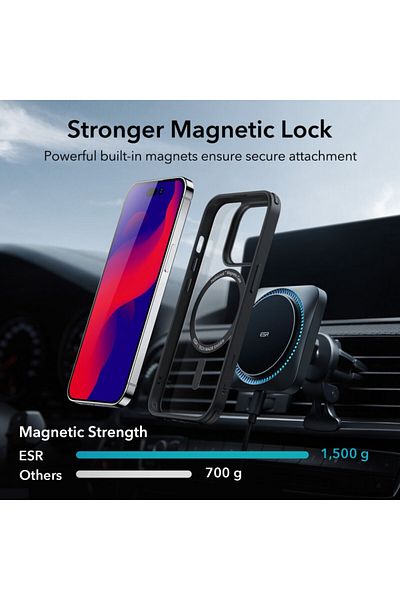 ESR Case for iPhone 14 Pro - ESR Classic Hybrid HaloLock - Clear Black
