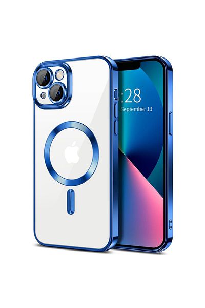 Techsuit Carcasă pentru iPhone 13 - Techsuit Luxury Crystal MagSafe - Albastru intens