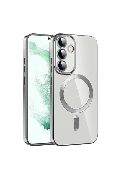 Techsuit Case for Samsung Galaxy S24 - Techsuit Luxury Crystal MagSafe - Silver