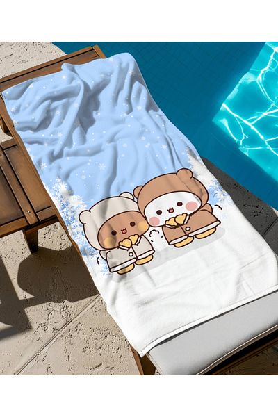 hediyechy Bubu Dudu Themed Beach Towel