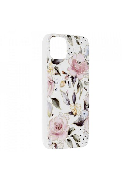 Techsuit Case for iPhone 14 Plus - Techsuit Marble Series - Chloe White