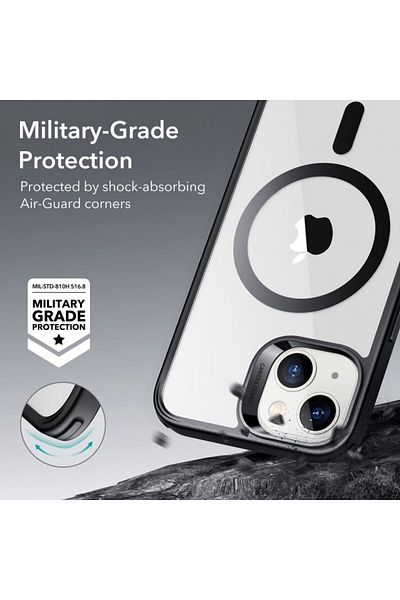 ESR Case for iPhone 14 / iPhone 13 - ESR Classic Hybrid HaloLock - Clear Black