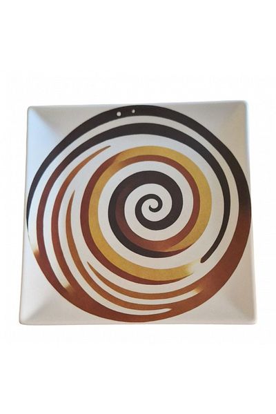 Natural Farfurie desert motiv traditional "Spirala"