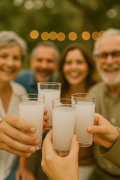 Open Home Concept 10 Pieces of Raki Glasses – Transparent Plastic for Weddings, Events, Organizations, Parties, Durable and Hygienic