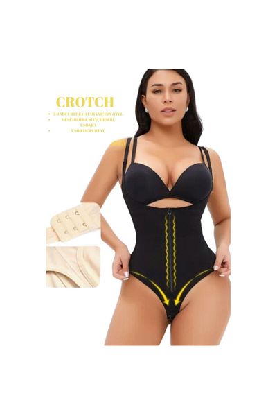 Laren Bodywear Body Modelator Pentru Femei Cu Bretele Reglabile, Negru,