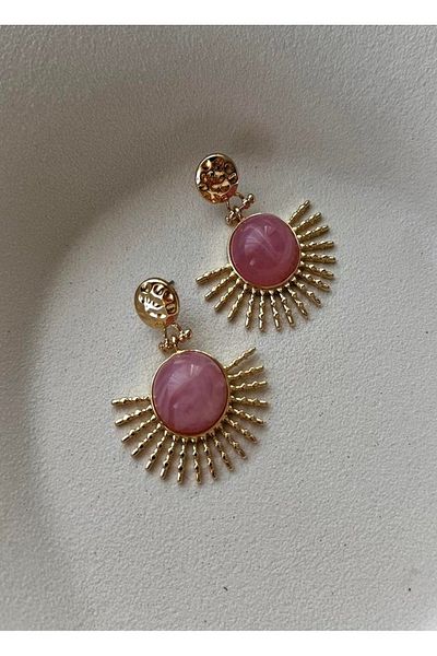 mos&more Pink Sun Gold Light Women's Earrings