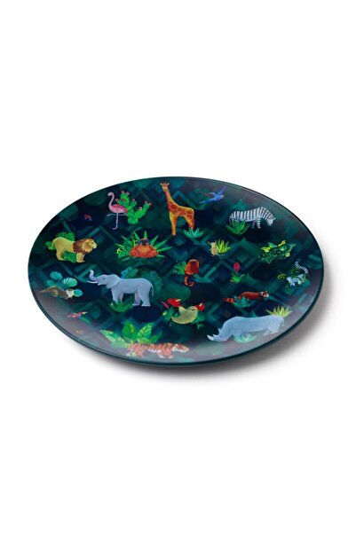 Animal Kingdom Set of 4 Picnic Plates, Camping, Garden, , Wild Animal Design, Recycled Plastic