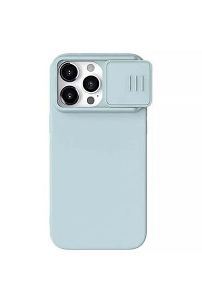Nillkin Carcasă pentru iPhone 15 Pro - Nillkin CamShield Silky MagSafe Silicon - Albastru Opacuu