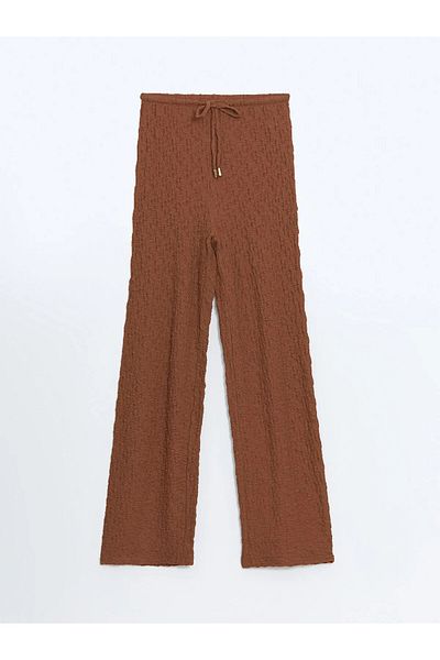 LC Waikiki Elastic Waist Textured Women's Trousers
