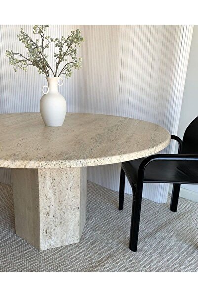 SMF MERMER Traverten Yemek Masası