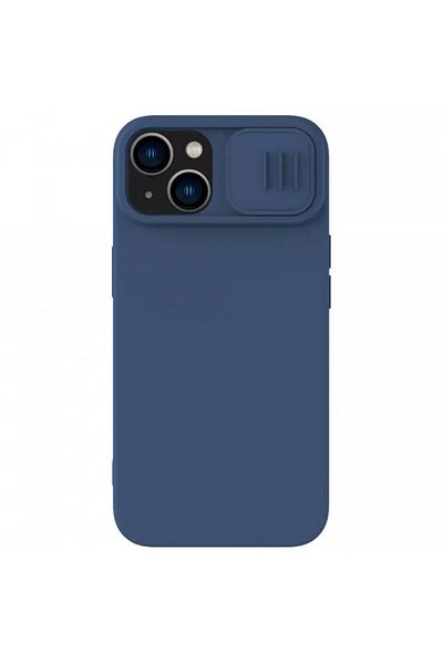 Nillkin Carcasă pentru iPhone 15 Plus - Nillkin CamShield Silky MagSafe Silicon - Albastru Miezul Nopții