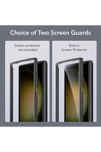 ESR Case for Samsung Galaxy S23 Ultra + Foil - ESR Shock Armor Kickstand - Clear Green