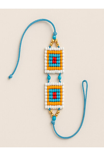 Puffy Colorful Square Patterned Miyuki Beaded Bracelet