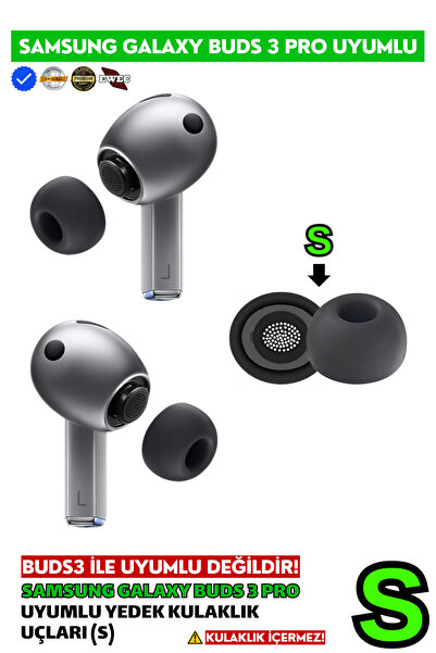 EWEC Samsung Galaxy Buds3 Pro Uyumlu Tek Çift Premium Yedek Silikon Kulaklık ...
