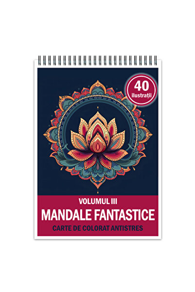 Legendary Gifts Carte de colorat antistres, 40 de ilustratii Mandale Fantasti...