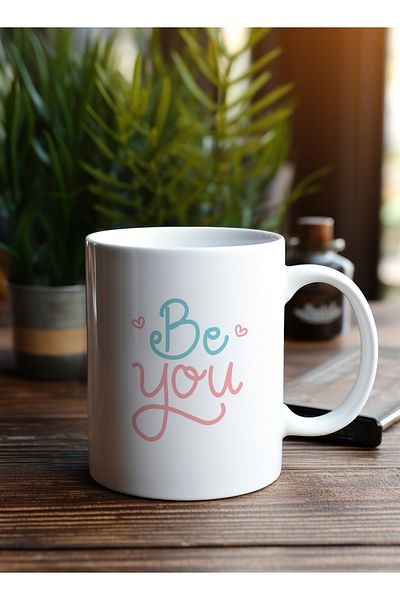 LOWHA 11 oz Ceramic Mug with Be You Design